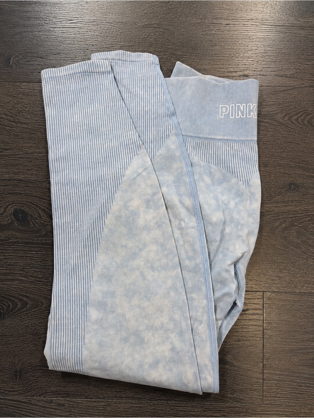 PINK Victoria's Secret y2k Light Blue Tie-Dye Leggings